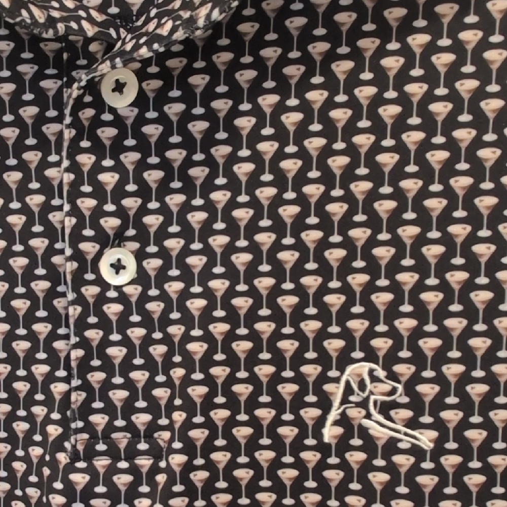 Rhoback Espresso Martini Micro-Pattern Polo - Picture 3 of 4